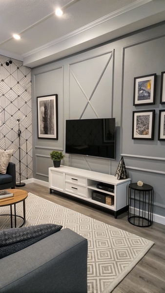 tv stand, media console, entertainment unit, tv cabinet, living room furniture, brand awareness, lifestyle, calm, trustworthy, neutral
